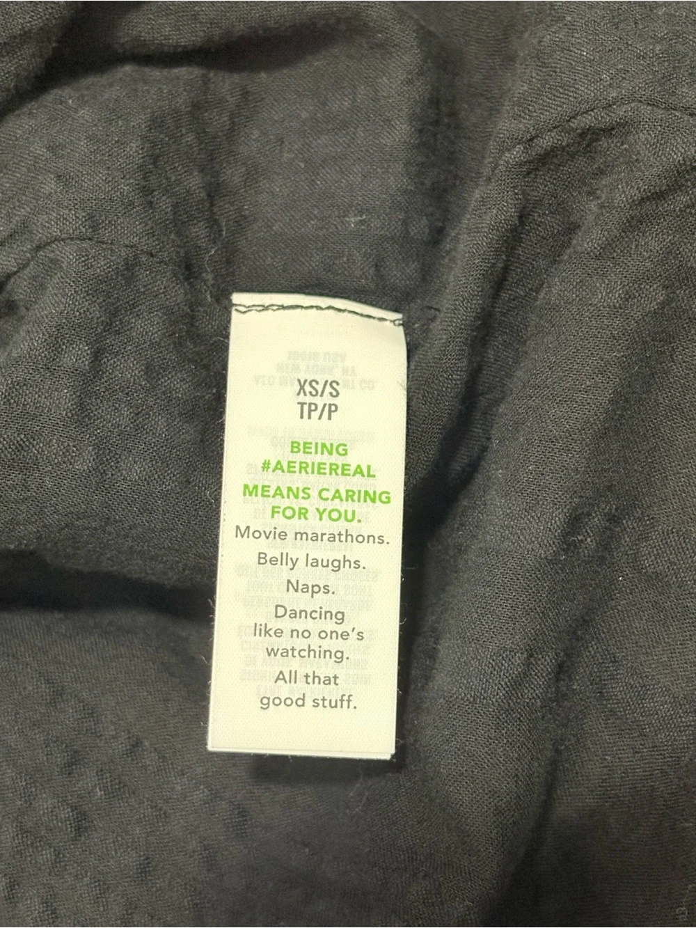 Aerie Black Cotton Gauze Tie Front Beach Cover Up Cape XS/S - Picture 9 of 13
